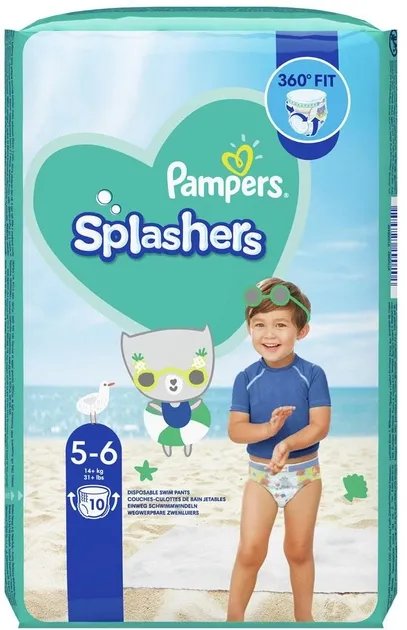 Трусики для плавания Pampers Splashers Размер 5-6 (14+ кг) 10 шт (8001090728951)