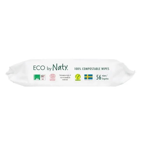 Серветки вологі дитячі ECO BY NATY з алое, 56 шт