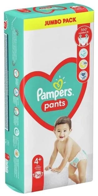 Подгузники-трусики Pampers Pants Maxi Plus Размер 4 (9-15 кг) 50 шт (8006540069295)