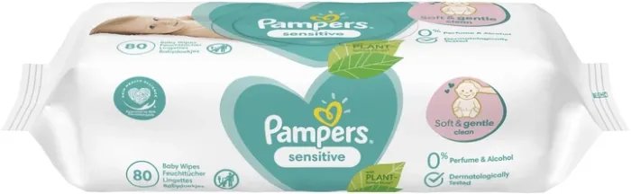 Влажные салфетки Pampers Sensitive Baby Wipes 15 x 80 шт (8001841063188)