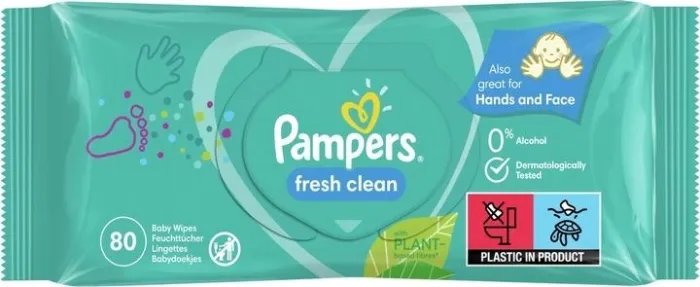 Влажные салфетки Pampers Fresh Clean 80 шт (8001841077598)