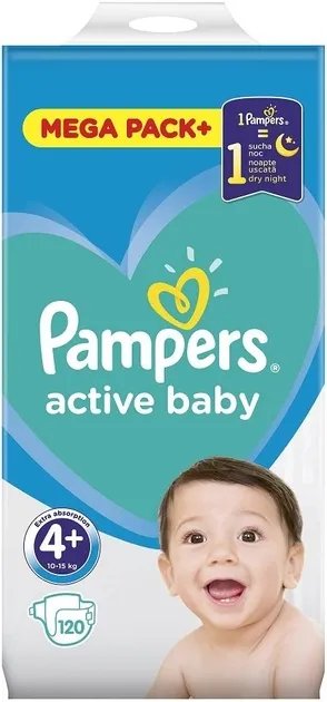 Подгузники Pampers Active Baby Размер 4+ (10-15 кг) 120 шт (8001090951694)