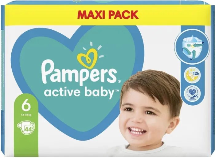 Подгузники Pampers Active Baby Размер 6 (13-18 кг) 44 шт (8001090951359)