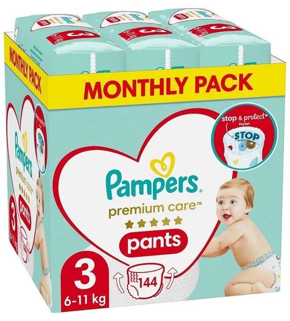 Подгузники-трусики Pampers Premium Care Pants 3 (6-11 кг) 144 шт (8006540490891)