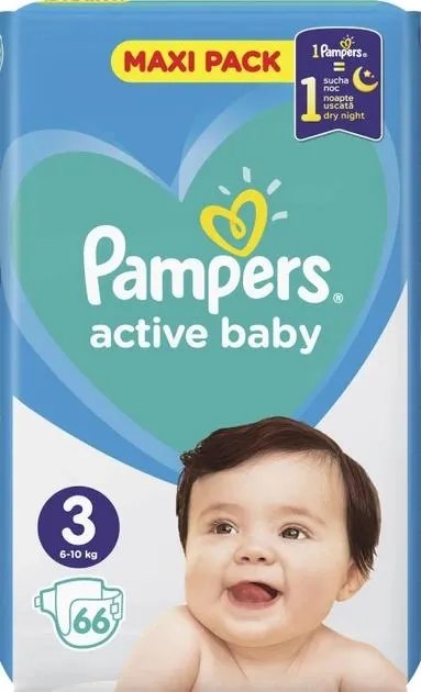 Подгузники Pampers Active Baby Размер 3 (6-10 кг) 66 шт (8001090950659)