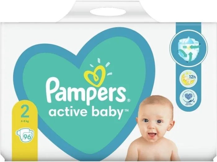 Подгузники Pampers Active Baby Размер 2 (4-8 кг) 96 шт (8006540045787)