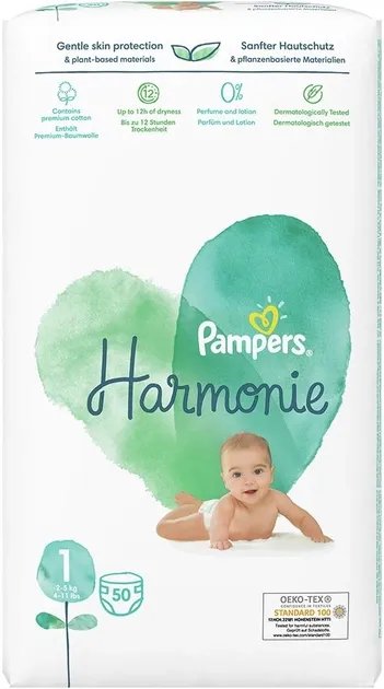 Подгузники Pampers Harmonie Размер 1 (2-5 кг) 50 шт (8006540156513)