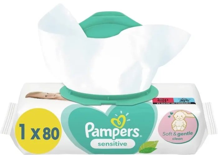 Влажные салфетки Pampers Sensitive Baby Wipes 80 шт (8001841041421)