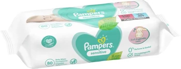 Влажные салфетки Pampers Sensitive Baby Wipes 80 шт (8001841041421)