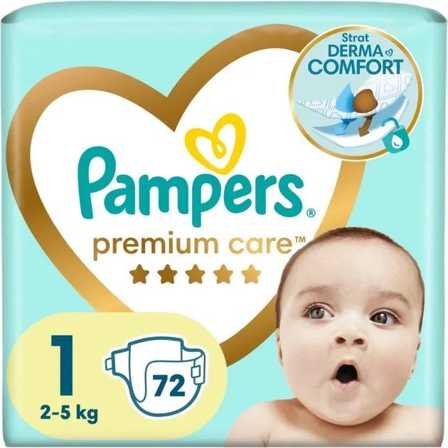 Подгузники Pampers Premium Care Размер 1 (2-5 кг) 72 шт (8006540858073)
