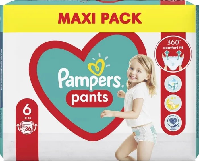 Подгузники-трусики Pampers Pants Размер 6 (15+ кг) 36 шт (8006540069028)