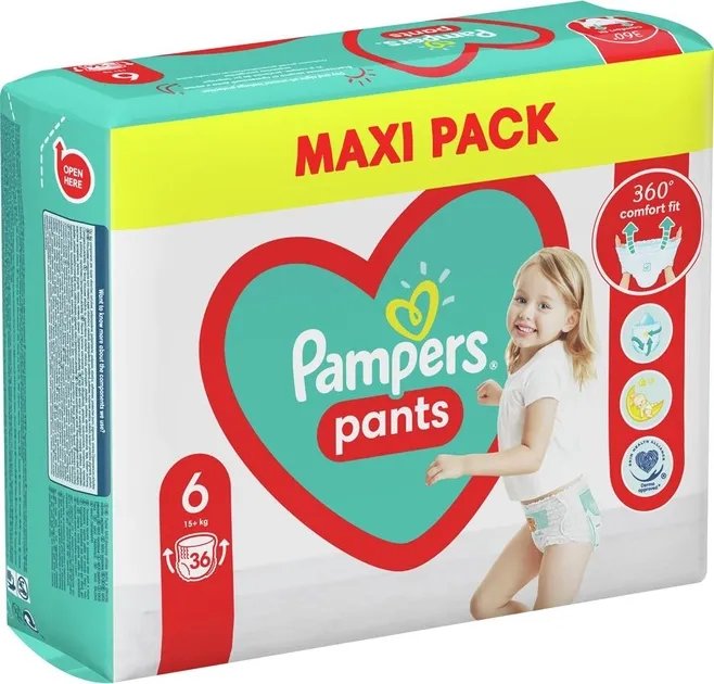 Подгузники-трусики Pampers Pants Размер 6 (15+ кг) 36 шт (8006540069028)