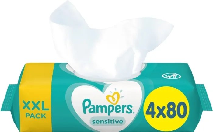 Влажные салфетки Pampers Sensitive Baby Wipes 4 x 80 шт (8001841062754)