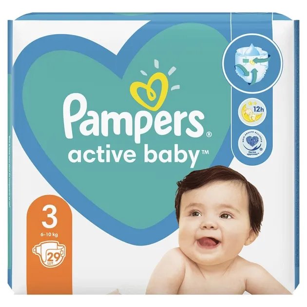 Подгузники Pampers Active Baby Размер 3 (Midi) 6-10 кг 29 шт (8001841630762)