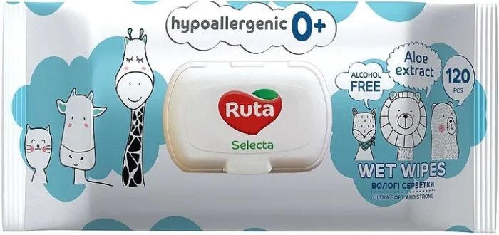 Влажные салфетки для детей Hypoallergenic 0+, 120 шт. - Ruta Selecta 120шт (1209445-138520)