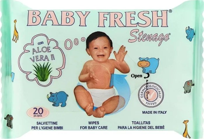 Детские влажные салфетки с экстрактом алоэ и аллонтоином - Baby Fresh Aloe Vera 20шт (1155582-122236)