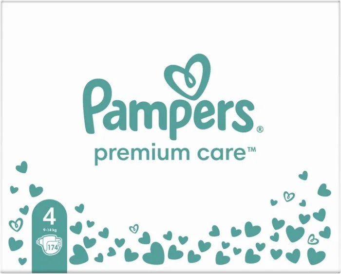 Подгузники Pampers Premium Care Размер 4 (9-14 кг) 174 шт (8006540855935)