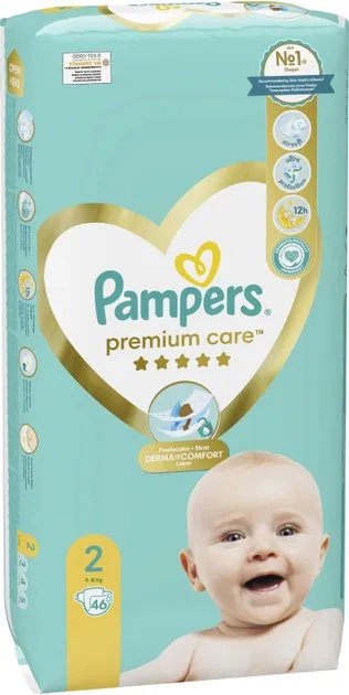 Подгузники Pampers Premium Care Размер 2 (4-8 кг) 46 шт (8001841104799)
