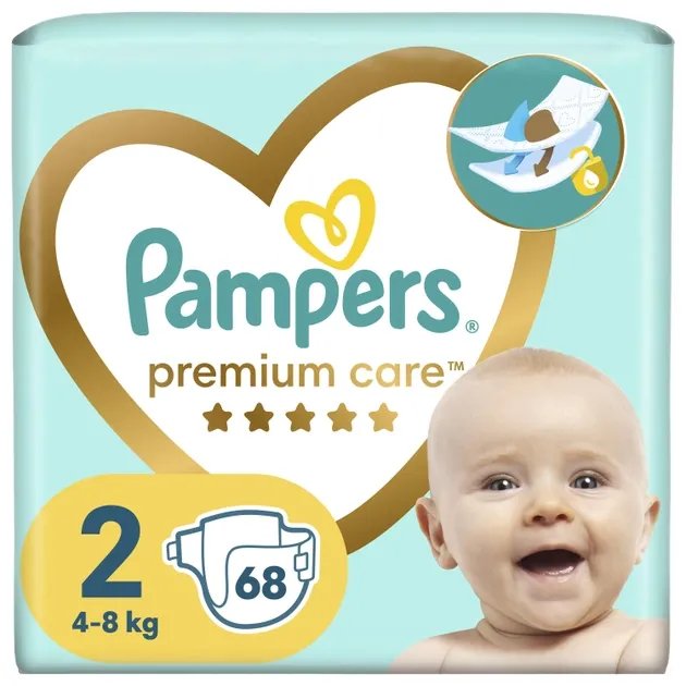 Подгузники Pampers Premium Care Размер 2 (4-8 кг) 68 шт (8001841104874)