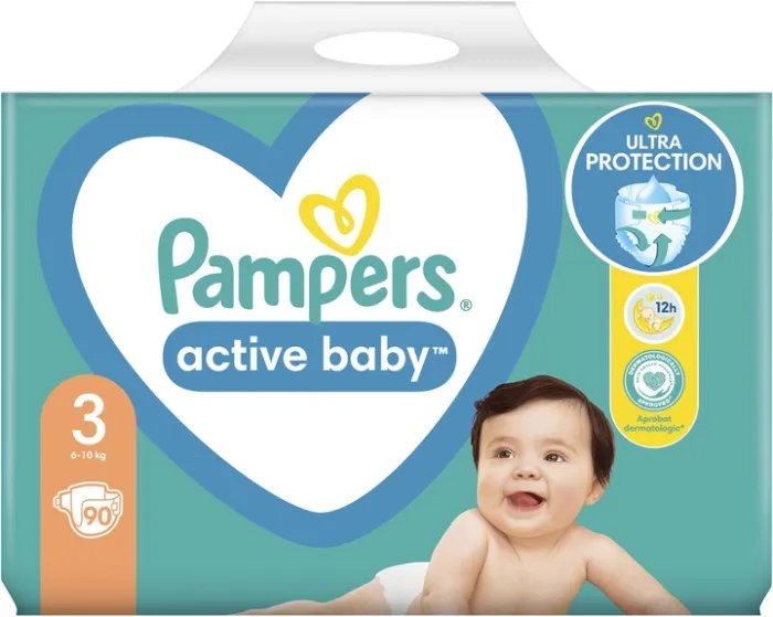 Подгузники Pampers Active Baby Размер 3 (Midi) 6-10 кг 90 шт (8001090949455)