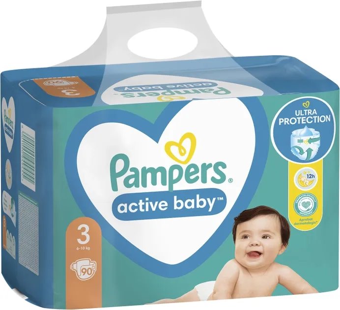 Подгузники Pampers Active Baby Размер 3 (Midi) 6-10 кг 90 шт (8001090949455)