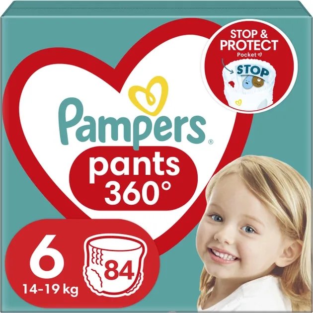 Подгузники - трусики Pampers Pants Размер 6 (14-19 кг) 84 шт (8006540069530)