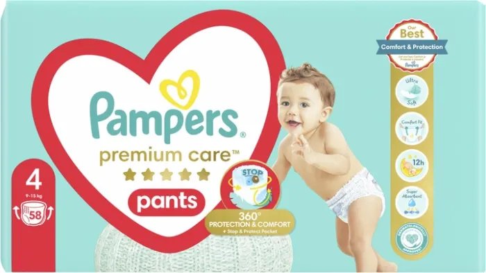 Подгузники-трусики Pampers Premium Care Pants Maxi 9-15 кг 58 шт (8001090759993)