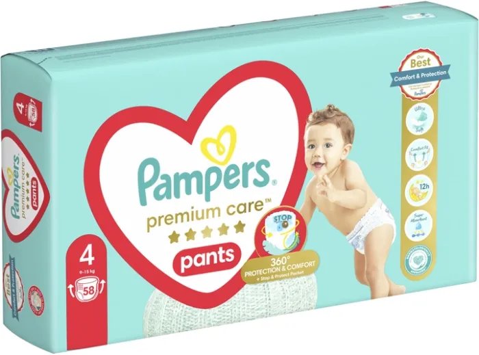 Подгузники-трусики Pampers Premium Care Pants Maxi 9-15 кг 58 шт (8001090759993)