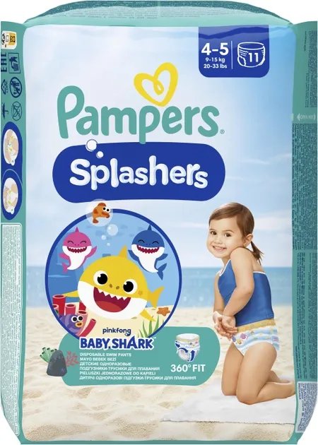 Трусики для плавания Pampers Splashers Размер 4-5 (9-15 кг) 11 шт (8001090698384)