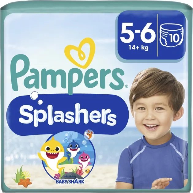 Трусики для плавания Pampers Splashers Размер 5-6 (14+ кг) 10 шт (8001090728951)