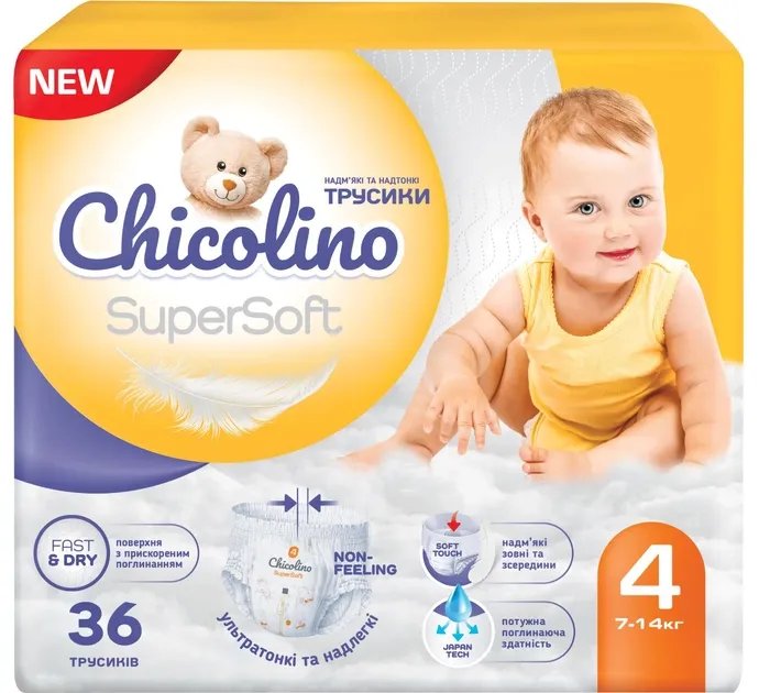 Подгузники-трусики Chicolino Super Soft 4 36 шт (4823098414445)