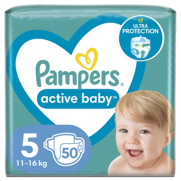 Подгузники Pampers Active Baby Размер 5 (11-16 кг) 50 шт (8006540032923)