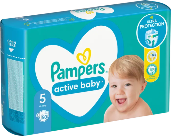 Подгузники Pampers Active Baby Размер 5 (11-16 кг) 50 шт (8006540032923)