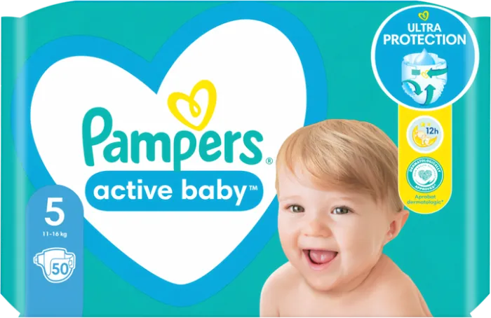 Подгузники Pampers Active Baby Размер 5 (11-16 кг) 50 шт (8006540032923)