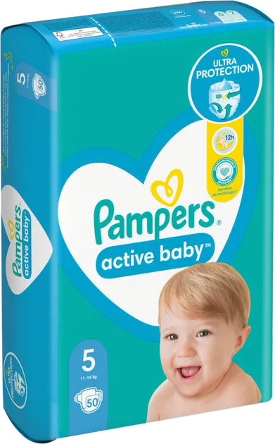 Подгузники Pampers Active Baby Размер 5 (11-16 кг) 50 шт (8006540032923)