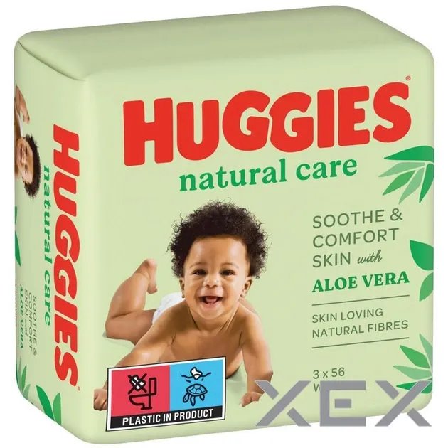 Детские влажные салфетки Huggies Natural Care 56 х 3 шт (5029053550176)