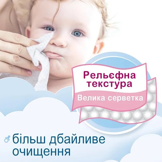 Детские влажные салфетки Smile Baby для новорожденных с клапаном 72 шт (4823071617870)