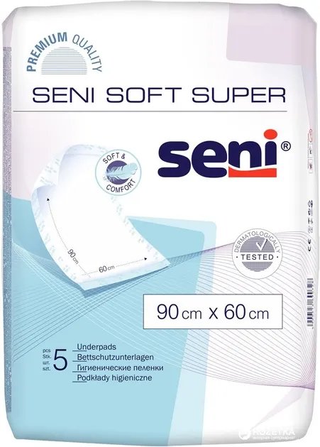 Одноразовые пеленки Seni Soft Super 60х90 см 5 шт (5900516690328)