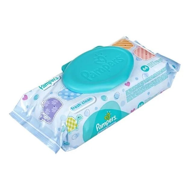 Детские влажные салфетки Pampers Fresh Clean с клапаном, 64 шт